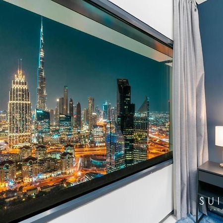 Breathtaking Panoramic Burj Khalifa Skyline View Suite Dubai Exterior foto